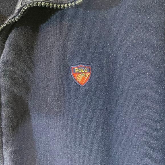 Vintage Polo Sport Ralph Lauren Zip Jacket Navy Blue USA Made Men’s Large - Picture 6 of 8